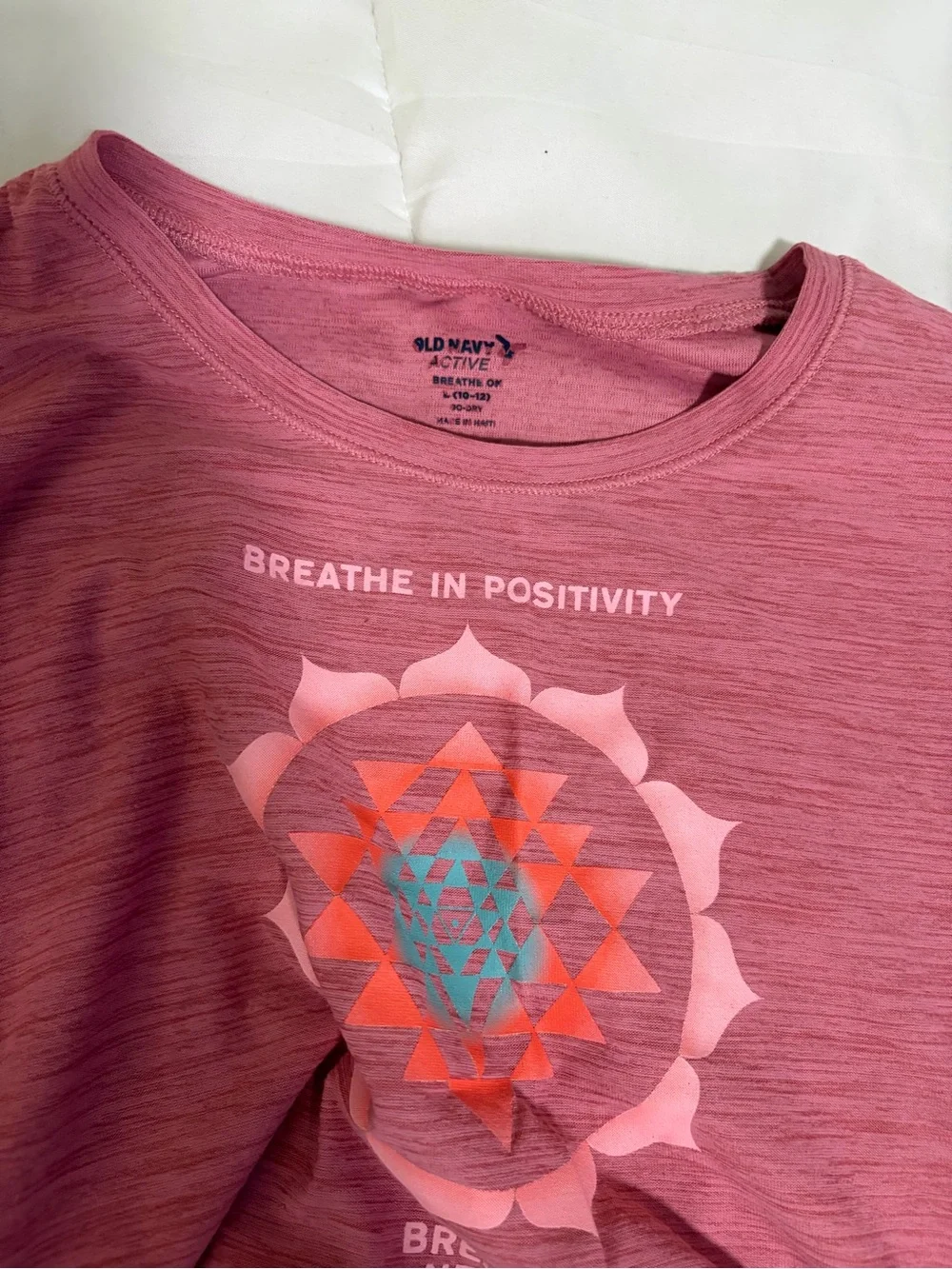 Old Navy Kids Rose Pink Cropped Graphic Tee Youth Large (10–12)